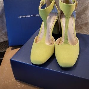 Trendy Suede heels (yellow)